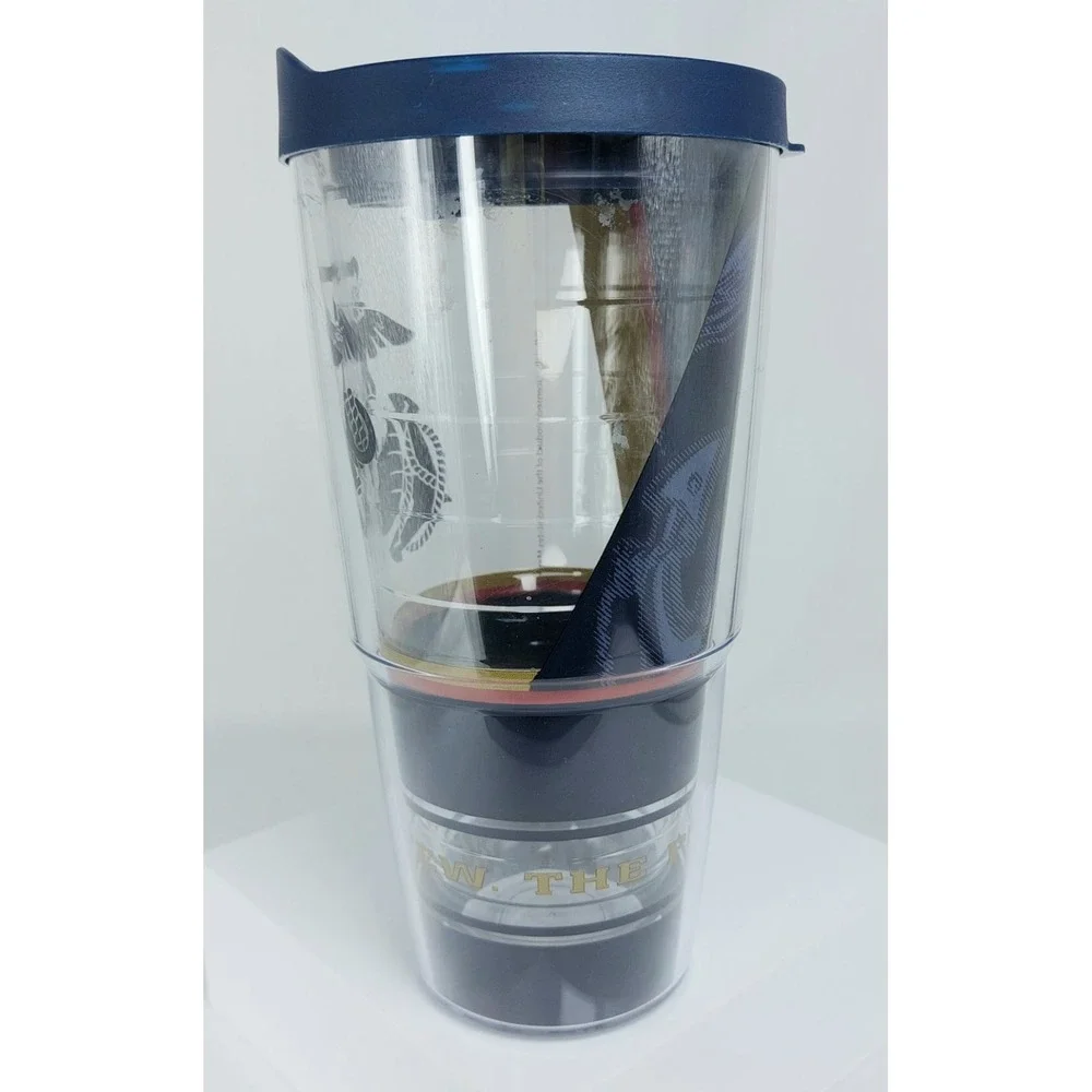 Tervis Official USMC‎ Transparent Insulated Cup Tumbler with Lid 30oz